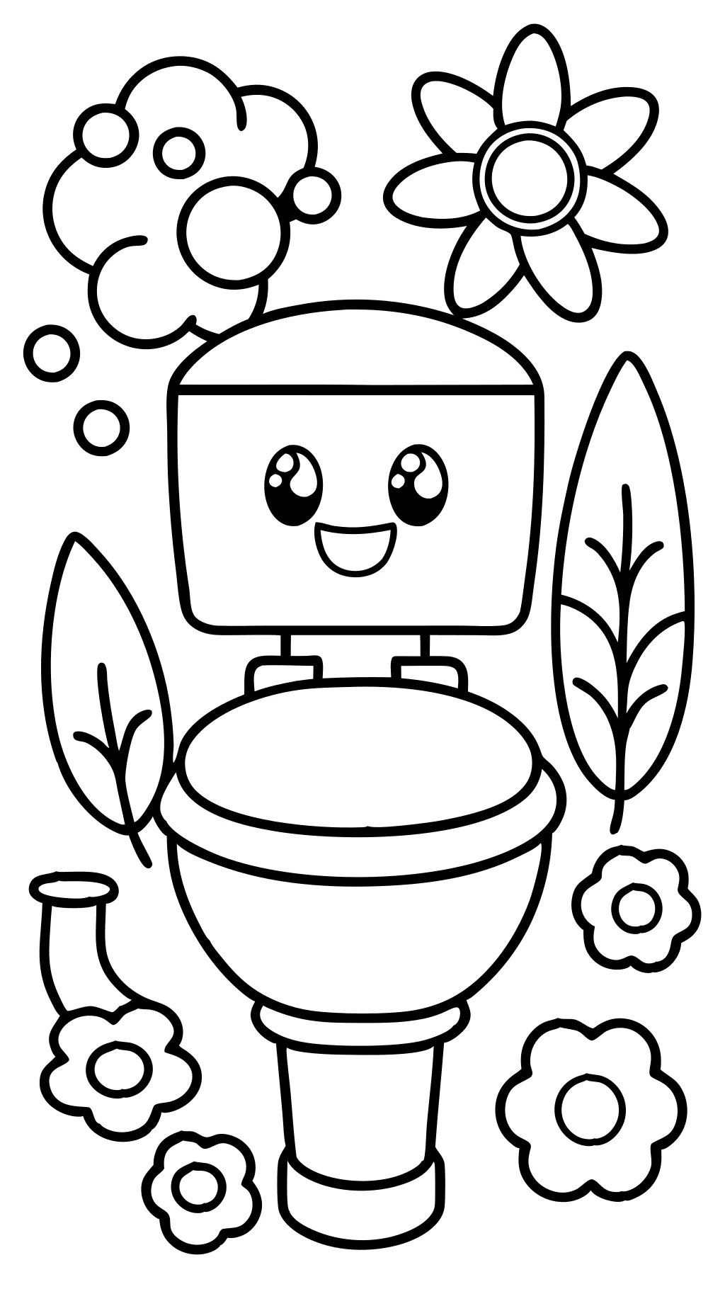 toilet coloring page